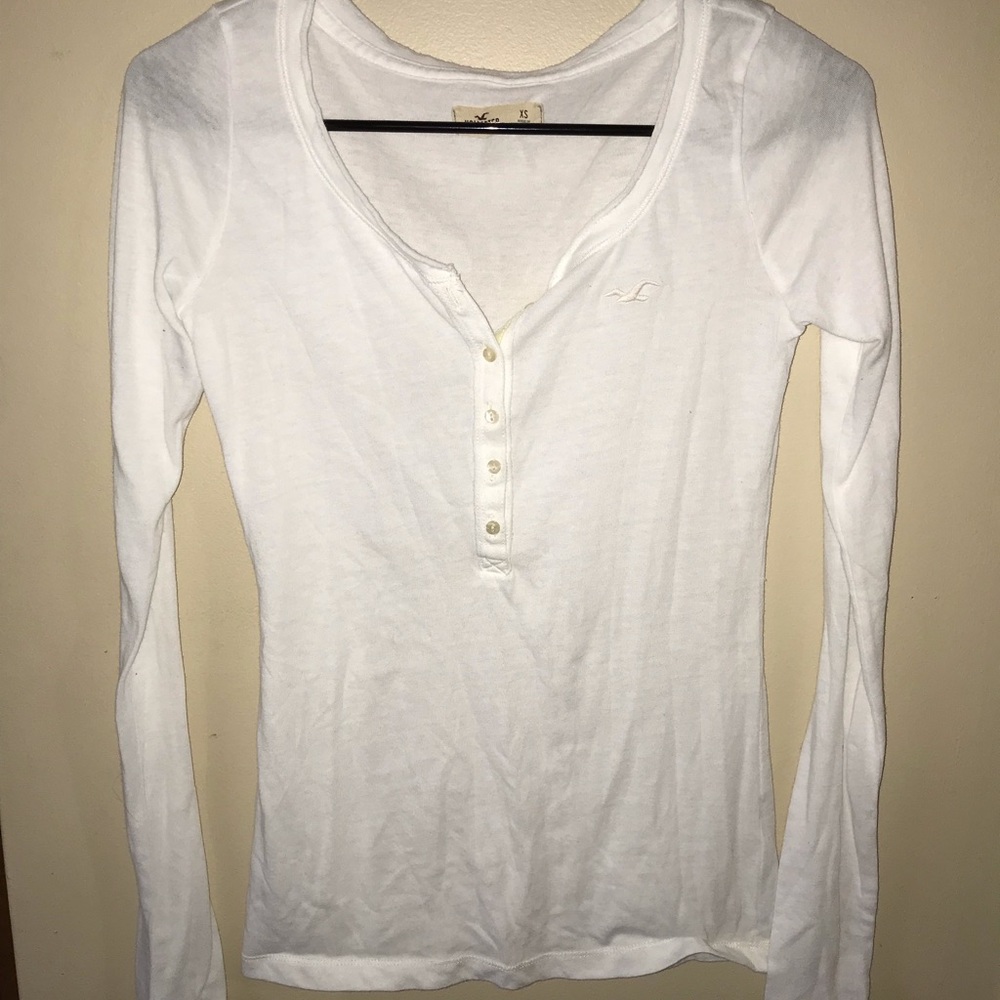 White Hollister Long Sleeve Top